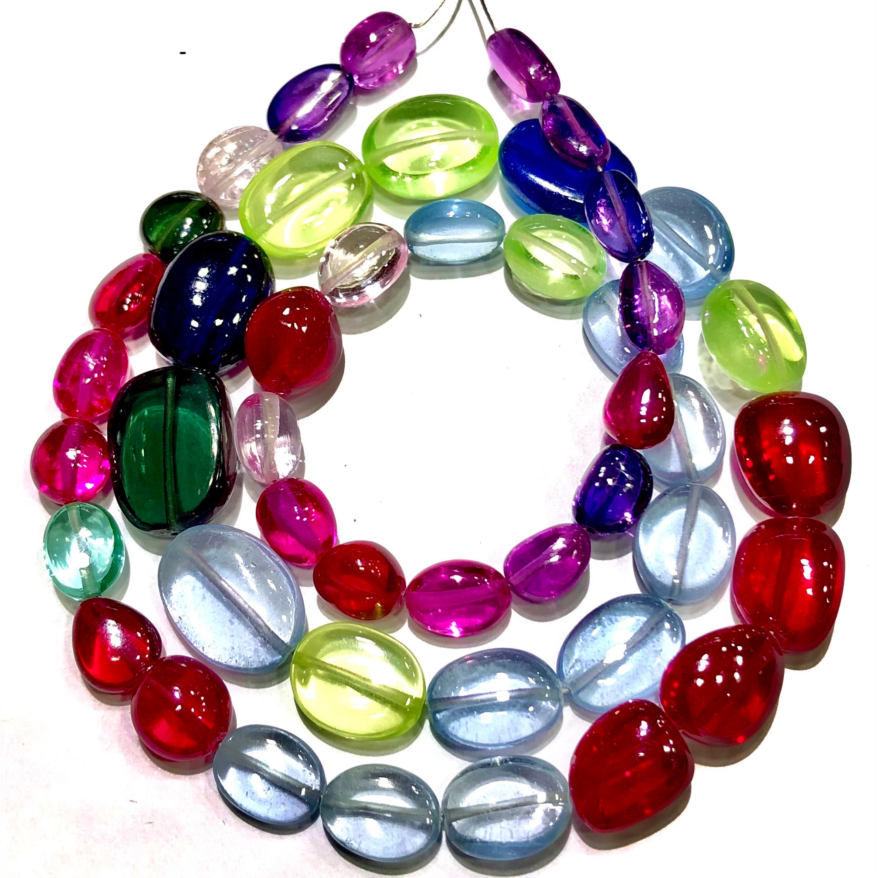Beautiful~~aaaa+ Quality~~multi Spinel Smooth Nuggets Beads Disco Spinel Nuggets Smooth Beads Mix Gemstone Beads 18” Strand Wholesale Spinel