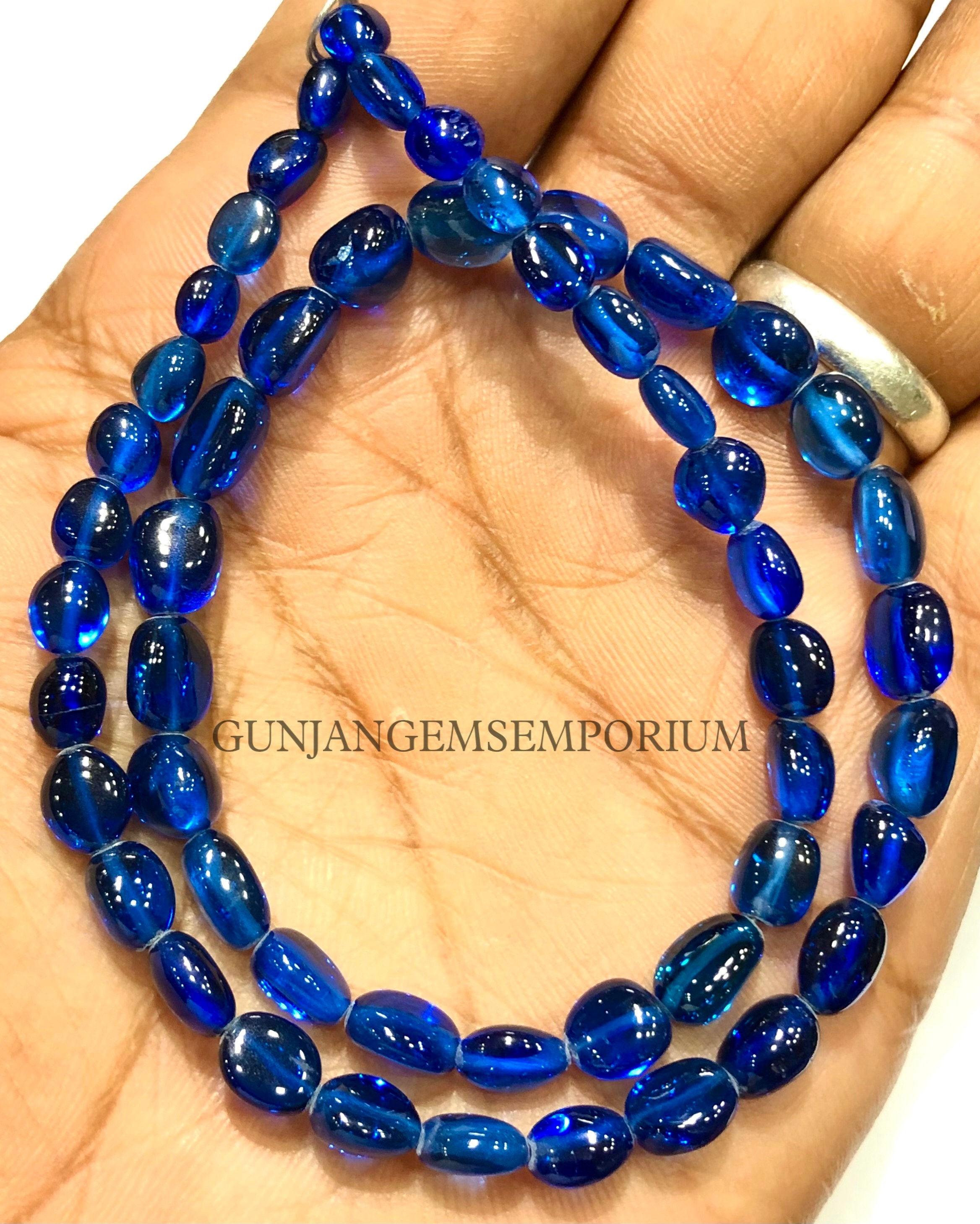 Blue Spinel Nuggets Aaa+ Quality~~blue Spinel Smooth Nuggets Beads Hand Polished Smooth Spinel Beads Wholesale 14” Spinel Gemstone Jewelry
