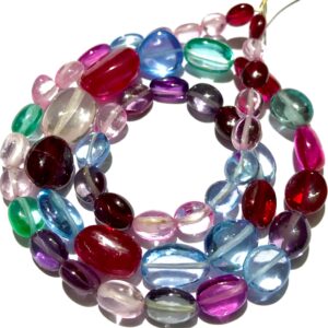Extremely Beautiful~AAA+ Multi Spinel Smooth Nugget Beads Disco Multi Spinel Smooth Beads Multi Spinel Gemstone Beads Spinel Beaded Necklace