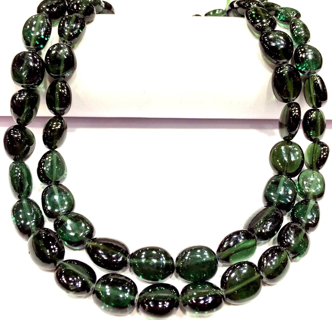 Extremely Rare~~green Spinel Smooth Nuggets Beads Necklace Stunning Spinel Gemstone Beads Spinel Nuggets Necklace 28 Inches Long Necklace.
