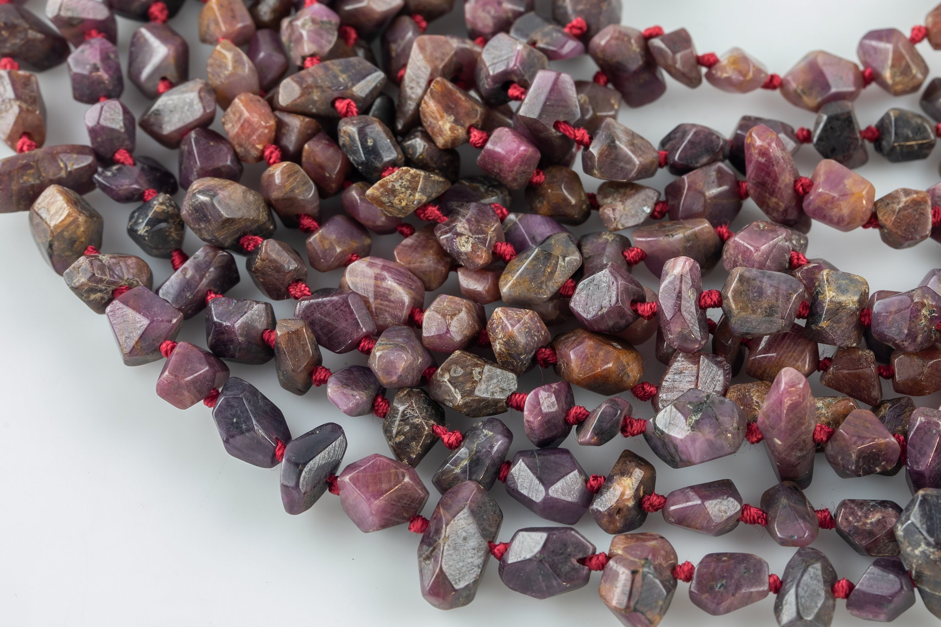 Natural Multi Color Spinel High Quality In Center Drilled Nuggets- Full 15.5 Inch Strand