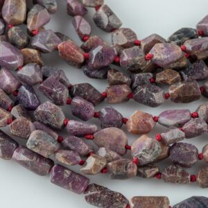 Natural Pink Spinel Nuggets - Approximately 8mm-10mm Wide By 13mm Long - Full Strand 15-15.5 Inches Gemstone Beads