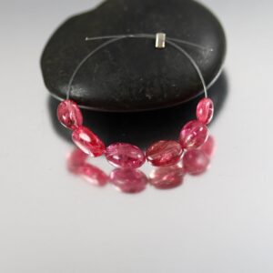 Natural Pink Spinel Smooth Nugget Beads - Set of 6 - 5 to 8mm