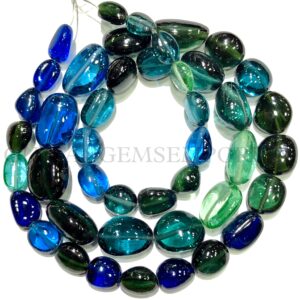 Very Rare~~AAAA+ Greenish Blue Spinel Smooth Nuggets Beads Beautiful Green Spinel Nuggets Smooth Beads Spinel Beads Gemstone Beaded Necklace