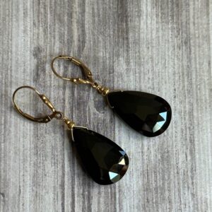 Black Spinel Earrings