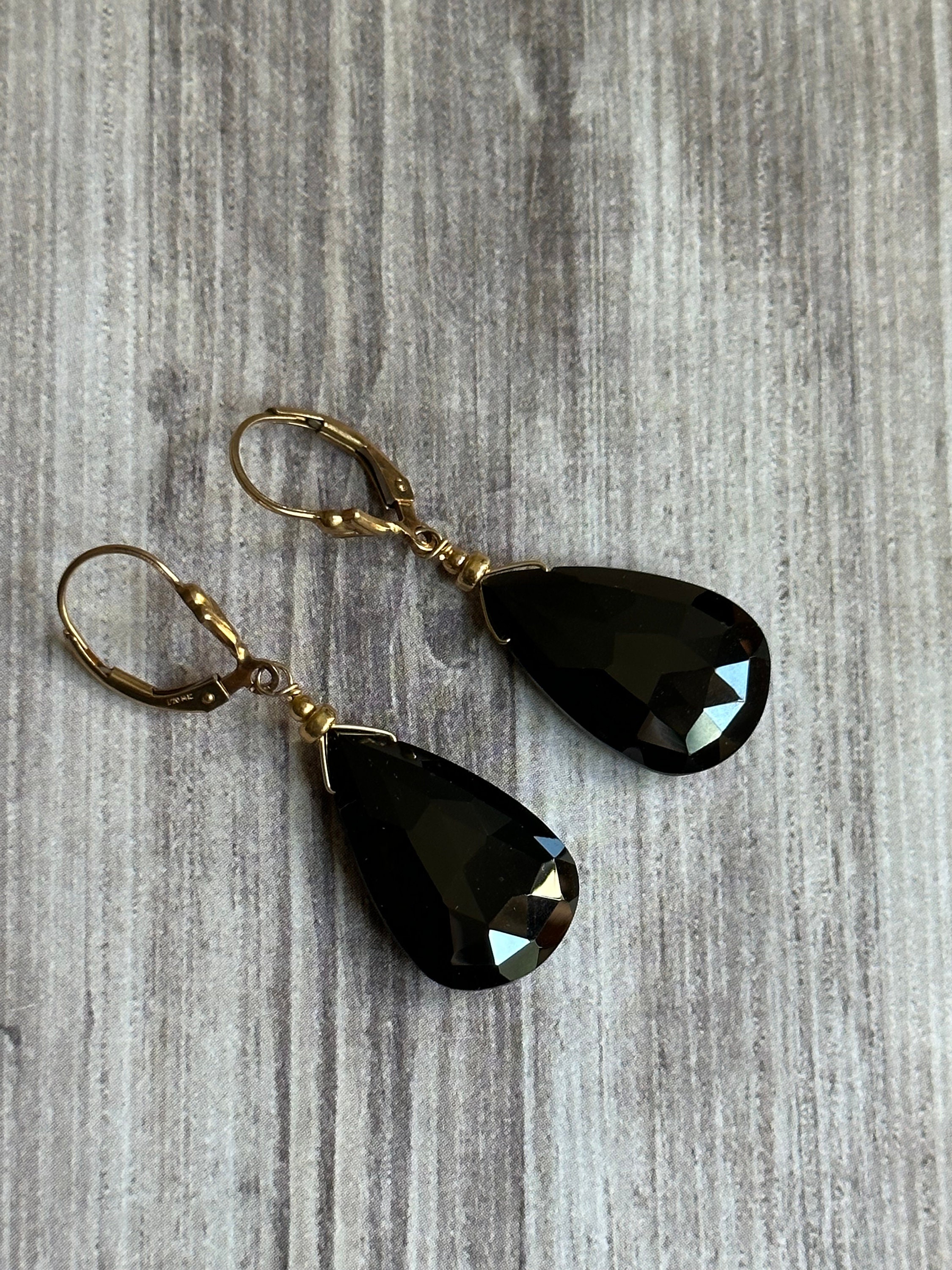 Black Spinel Earrings