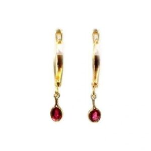 Bright Red Spinel Earrings Royal Crown Jewels 19th Century Gem Birthday Gift for Girl Vibrant Red Natural Gemstone 14kt GF Dangles #52215
