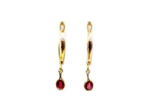 Bright Red Spinel Earrings Royal Crown Jewels 19th Century Gem Birthday Gift For Girl Vibrant Red Natural Gemstone 14kt Gf Dangles #52215