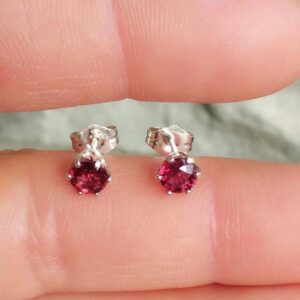 Red Spinel Earrings Forbidden Gemstone of Empress Catherine II Antique Gemstone Crown Jewel Gemstone Spinel Studs 19th Century Gem #66439.2