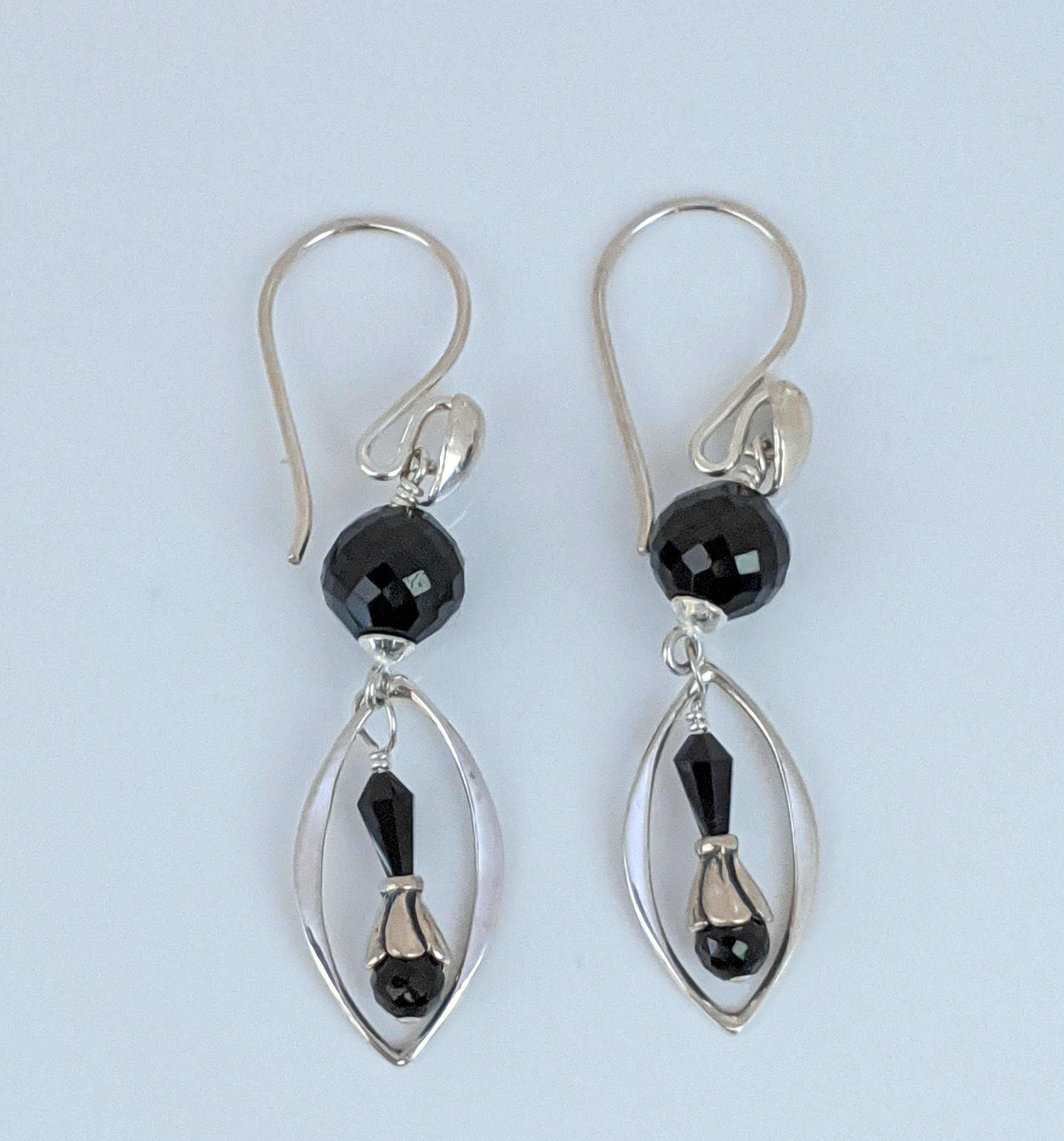 Sterling Silver And Spinel Earrings