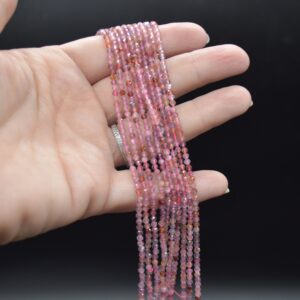 2mm Multi Colour Spinel Faceted Round Beads | 15" Strand | Natural Gemstone Beads For Jewellery Making