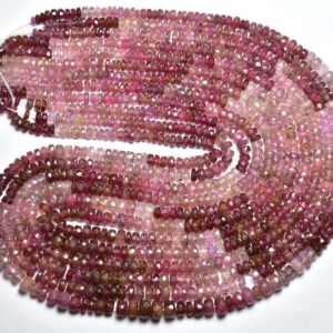 Beautiful Red Spinel Rondelle Beads - 16 Inches Natural Faceted Burmeese Red Spinel Rondelles - Size Is 3.5 -4.5 Mm #2021