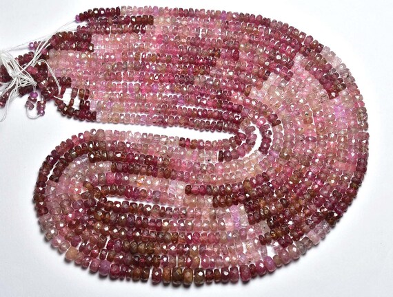 Beautiful Red Spinel Rondelle Beads - 16 Inches Natural Faceted Burmeese Red Spinel Rondelles - Size Is 3.5 -4.5 Mm #2021 Beautiful Red Spinel Rondelle Beads - 16 Inches Natural Faceted Burmeese Red Spinel Rondelles - Size Is 3.5 -4.5 Mm #2021