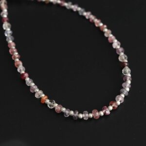 Multi Spinel Faceted Roundel Beads With Metal Balls - 3mm to 5mm - Multi Spinel Beads - Gem Quality , 8 Inch Full Strand, Price Per Strand