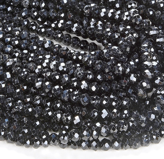 Natural Black Spinel Gemstone Grade A Micro Faceted Rondelle 5x4mm Loose Beads Bulk Lot 1,2,6,12 And 50 (d72) Natural Black Spinel Gemstone Grade A Micro Faceted Rondelle 5x4mm Loose Beads Bulk Lot 1,2,6,12 And 50 (d72)