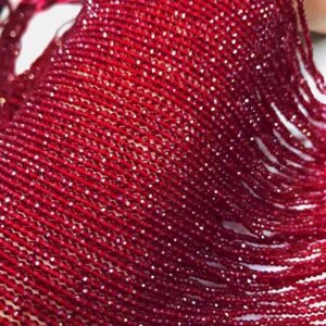 Natural Faceted Red Spinel Beads,rubyspinel Faceted Diy Loose Beads Bulk Supply,small Size Beads,15 Inches One Starand