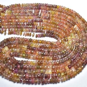 Very Rare And Unique Spinel Rondelle Beads - Natural Faceted Burmeese Spinel Rondelles - Size Is 3 -5 Mm #953