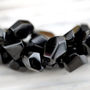 Black Spinel Faceted Beads 5-9.5mm (etb00190) Unique Jewelry/vintage Jewelry/gemstone Necklace