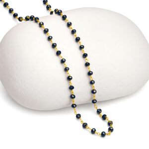 Black Spinel Rosary Necklace Women Necklace Dainty Necklace Beaded Necklace Birthstone Necklace Layering Necklace Chain Jewelry