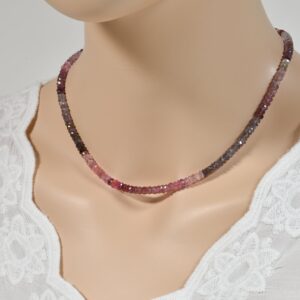 Multi Spinel Necklace, Natural Spinel Chocker, Handmade Gemstone Jewelry