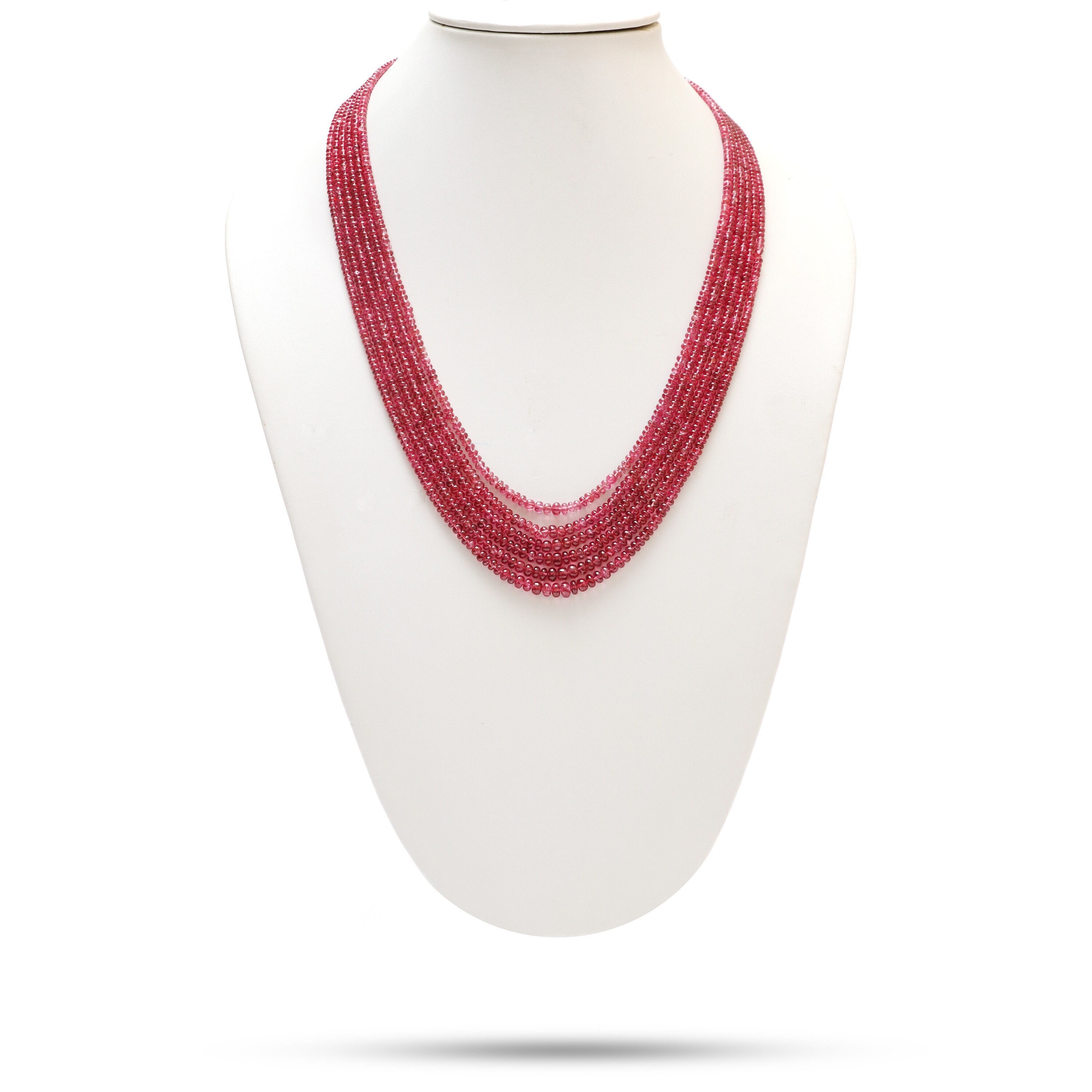 Natural Red Spinel Smooth Rondelle Beaded Necklace, 3 Mm To 5 Mm, Red Spinel Beads, Inner 19 Inches To Outer 22 Inches, Price Per Necklace Natural Red Spinel Smooth Rondelle Beaded Necklace, 3 Mm To 5 Mm, Red Spinel Beads, Inner 19 Inches To Outer 22 Inches, Price Per Necklace