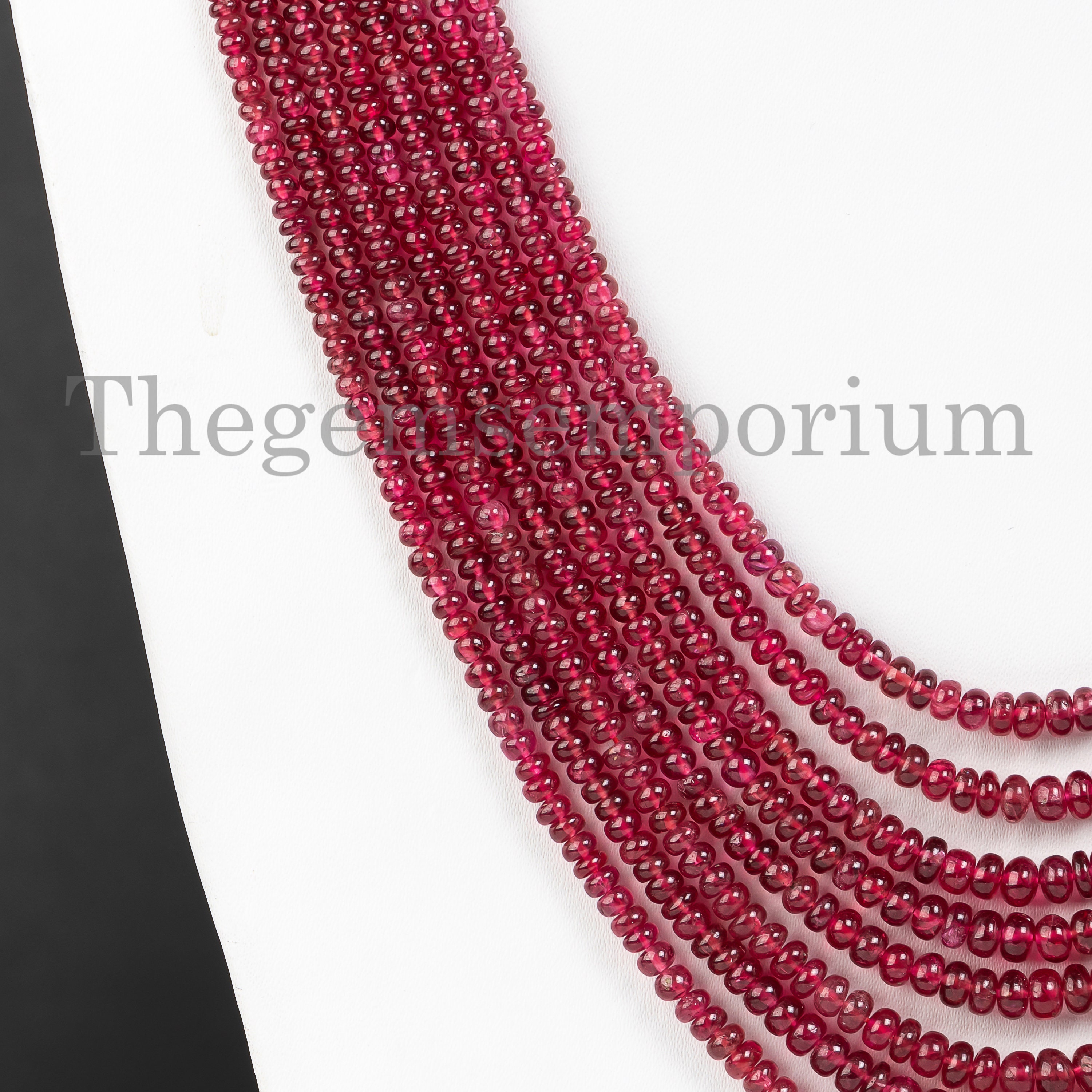 Rare! Burma Red Spinel Rondelle Necklace, Rondelle Necklace, Natural Burma Spinel Smooth Necklace, Spinel Beads, Spinel Necklace, Jewelry