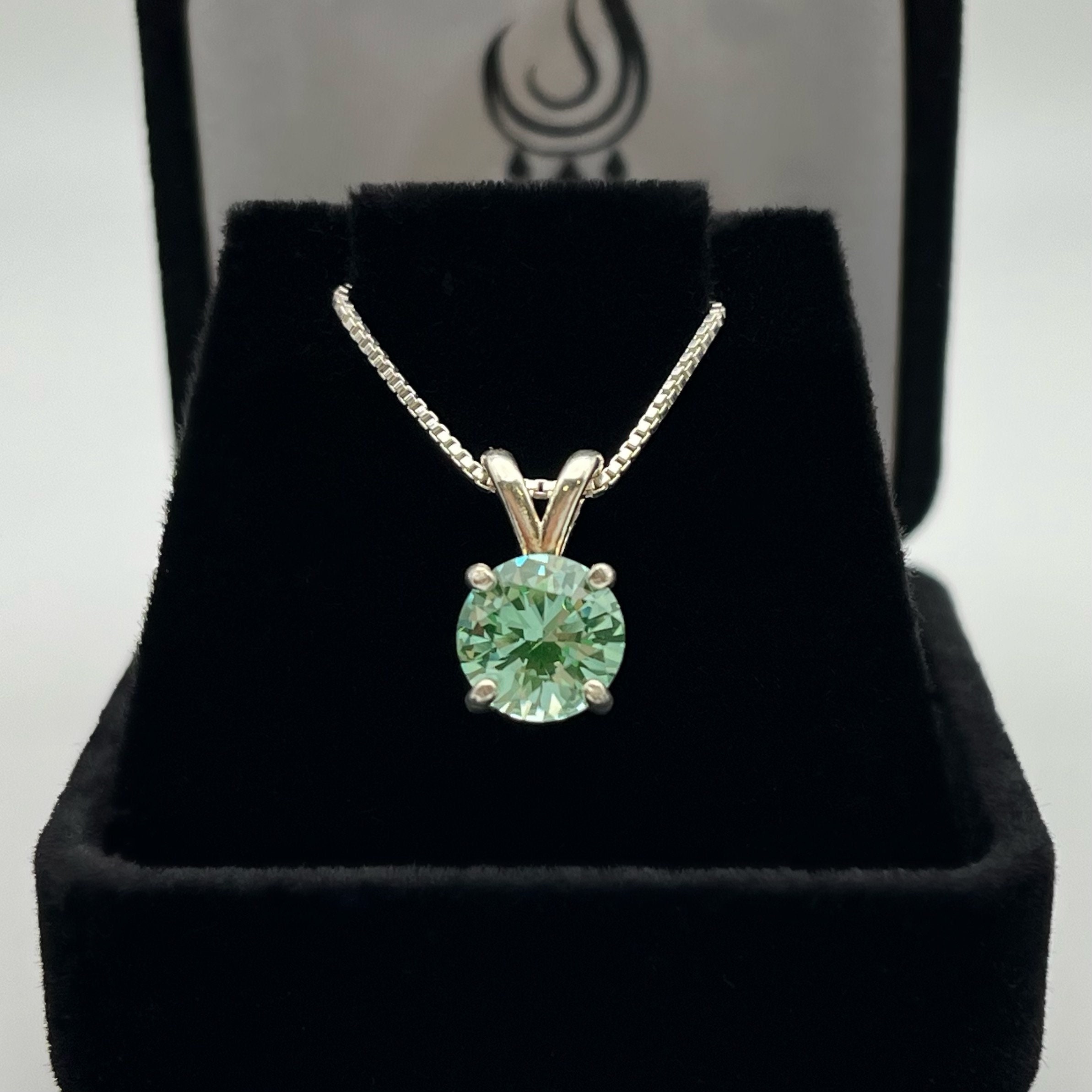 Sea Foam Green Spinel Necklace: 14k Gold Or Sterling Silver, Pear Cut