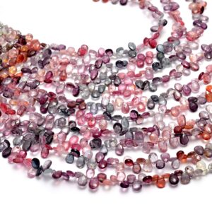 AAA+ Multi Spinel Gemstone 7x5mm Pear Briolette Faceted Beads | 8inch Strand | Natural Multi Spinel Semi Precious Gemstone Beads for Jewelry AAA+ Multi Spinel Gemstone 7x5mm Pear Briolette Faceted Beads | 8inch Strand | Natural Multi Spinel Semi Precious Gemstone Beads for Jewelry