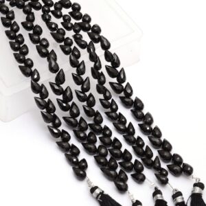 AAA+ Natural Black Spinel Tulip Flower Buds Drops Briolette | 6" Strand | Spinel Gemstone Diagonal Drill Faceted Teardrop Fancy Loose Beads AAA+ Natural Black Spinel Tulip Flower Buds Drops Briolette | 6" Strand | Spinel Gemstone Diagonal Drill Faceted Teardrop Fancy Loose Beads