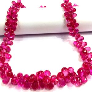 AAAA++ QUALITY~~Extremely Rare Pink Spinel Faceted Teardrop Beads Spinel Drops Briolettes Spinel Gemstone Beads Really Beautiful.