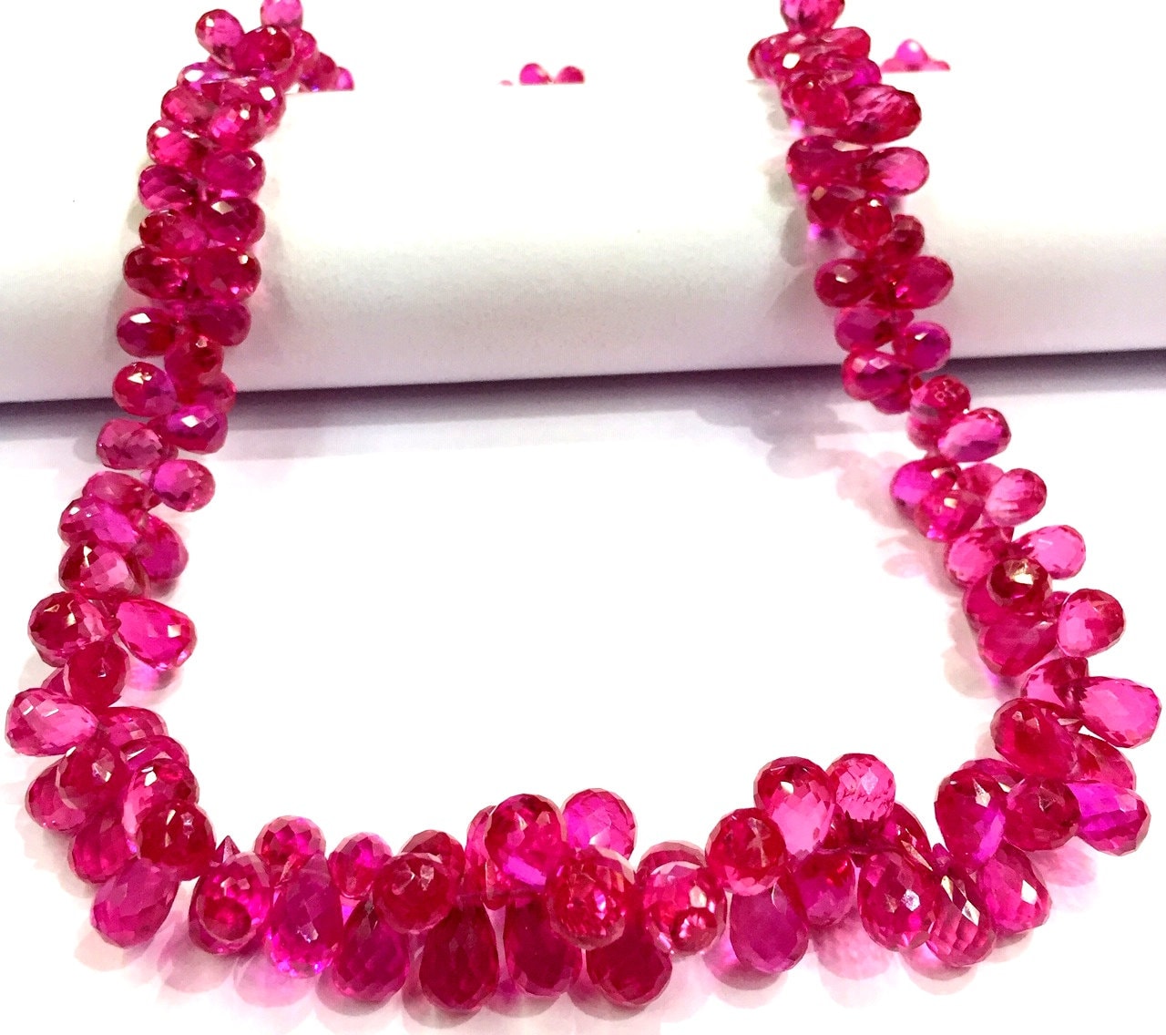 Aaaa++ Quality~~extremely Rare Pink Spinel Faceted Teardrop Beads Spinel Drops Briolettes Spinel Gemstone Beads Really Beautiful.