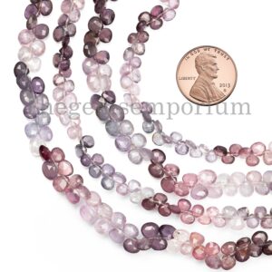 Lavender Spinel Faceted Heart Beads, Jewelry Making (4-5.50mm) Lavender Spinel Faceted Heart Beads, Jewelry Making (4-5.50mm)