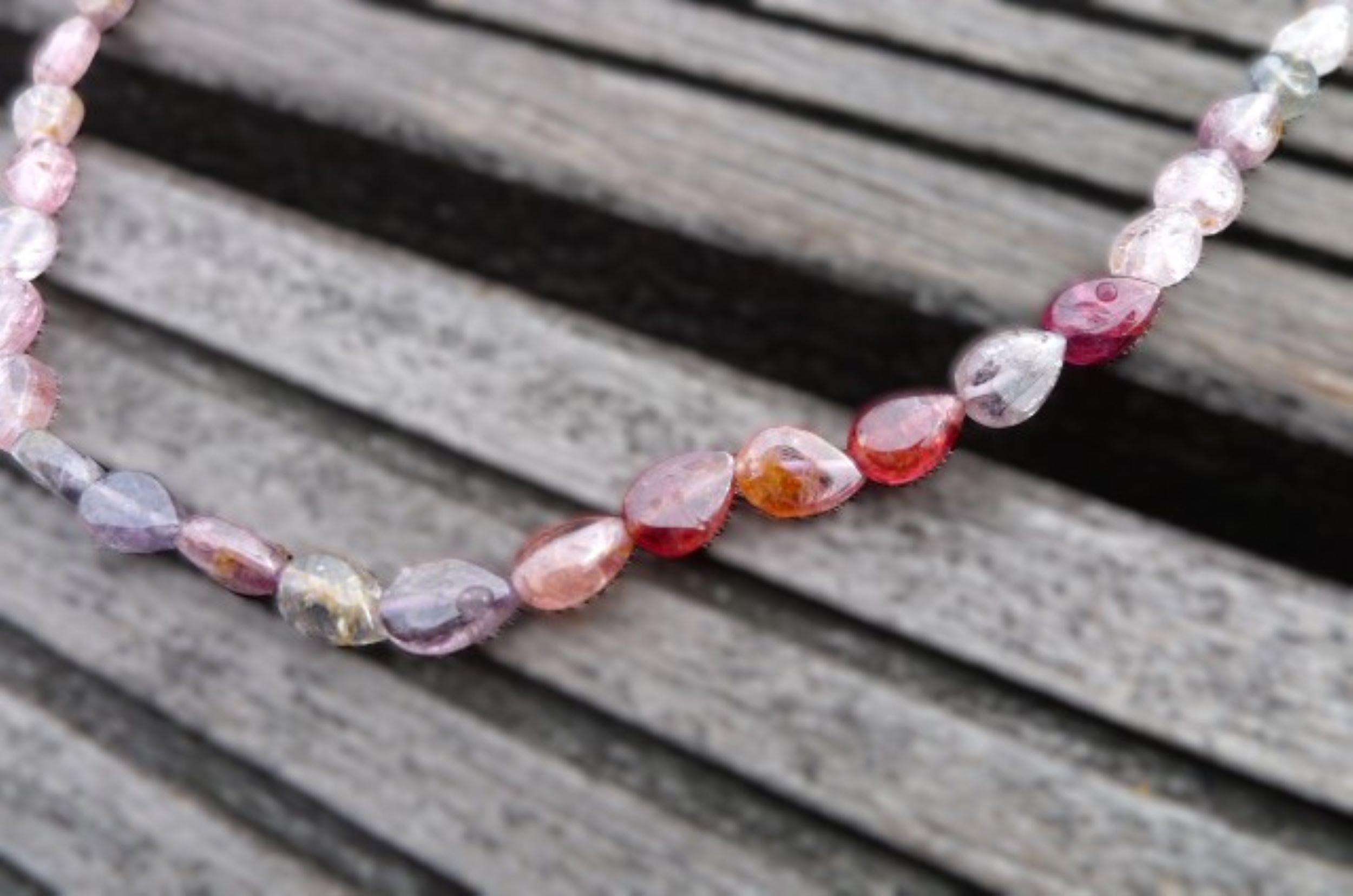 Spinel (multi-colour) Teardrop Beads 5.5-6mm (etl00006) Unique Jewelry/vintage Jewelry/gemstone Necklace