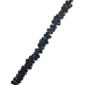 Natural Faceted 7” Strand Black Spinel Teardrop Beads 7mm Gemstone Beads Natural Faceted 7” Strand Black Spinel Teardrop Beads 7mm Gemstone Beads