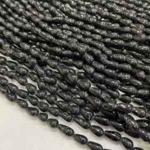 Pack Of 2 Strands 14 Inches Black Spinel Smooth Straight Drilled Drops Beads 5/9 Mm Spinel Drop Beads Pack Of 2 Strands 14 Inches Black Spinel Smooth Straight Drilled Drops Beads 5/9 Mm Spinel Drop Beads