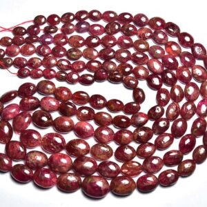 Red Spinel Oval Beads - 13.5 Inches - Natural Beautiful Red Spinel Smooth Oval Beads Strand - Size Is 5-10mm,#620 Red Spinel Oval Beads - 13.5 Inches - Natural Beautiful Red Spinel Smooth Oval Beads Strand - Size Is 5-10mm,#620