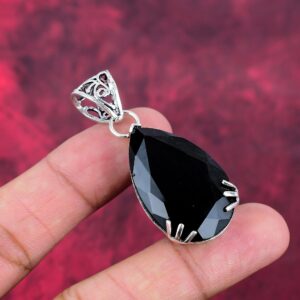 Black Spinel Pendant, 925 Sterling Silver Jewelry Handmade Jewelry Gemstone Jewelry Handmade Pendant Adjustable Pendant Wedding Gifts. Black Spinel Pendant, 925 Sterling Silver Jewelry Handmade Jewelry Gemstone Jewelry Handmade Pendant Adjustable Pendant Wedding Gifts.