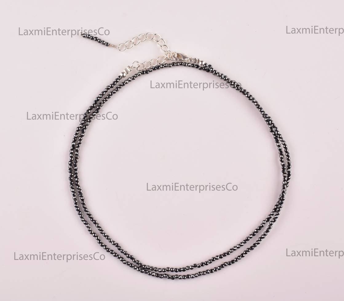 Black Spinel Necklace In 925 Sterling Silver | Fancy Shape Spinel Pendant | Minimalist Gemstone Necklace | Handmade Jewelry Gift For Her