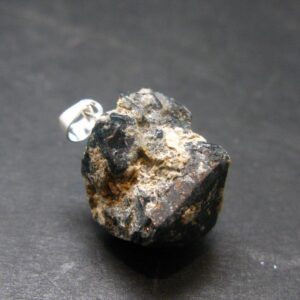 Blue Spinel Crystal Silver Pendant From Tanzania - 0.9" - 6.34 Grams Blue Spinel Crystal Silver Pendant From Tanzania - 0.9" - 6.34 Grams