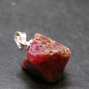 Spinel Crystal Silver Pendant From Vietnam - 0.8" - 4.09 Grams Spinel Crystal Silver Pendant From Vietnam - 0.8" - 4.09 Grams