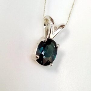 Natural Blue Spinel Pendant Untreated Tanzanian Gemstone Teal Light Reflections Sterling Silver Jewelry Gift Natural Blue Spinel Pendant Untreated Tanzanian Gemstone Teal Light Reflections Sterling Silver Jewelry Gift