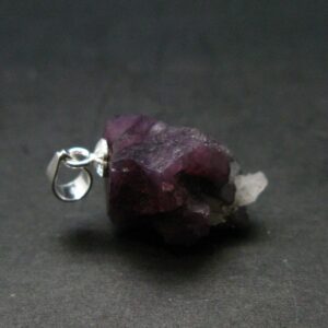 Pink Spinel Crystal Silver Pendant From Tanzania - 0.8" - 3.17 Grams Pink Spinel Crystal Silver Pendant From Tanzania - 0.8" - 3.17 Grams