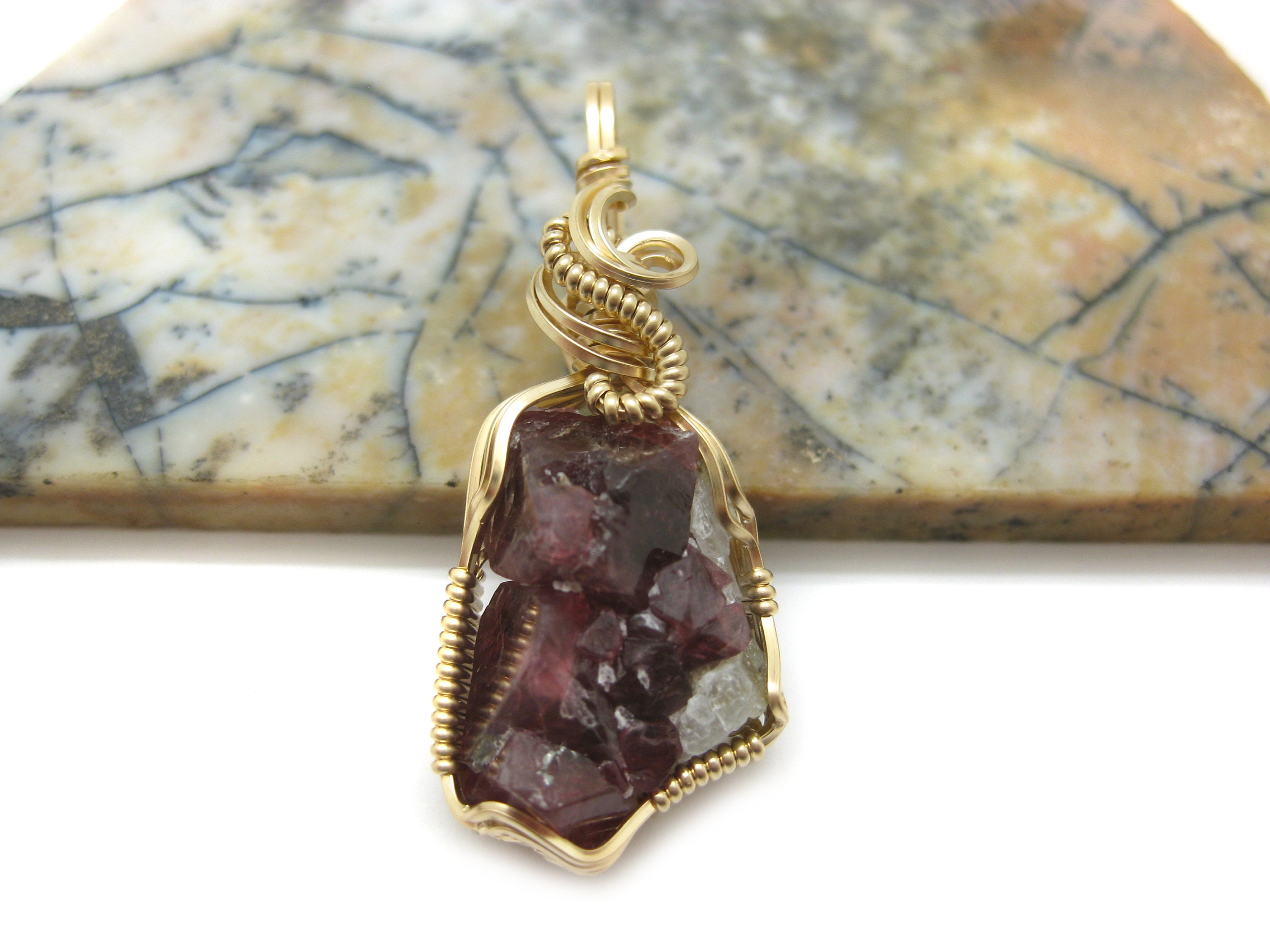 Stunning Raw Tanzanian Spinel Crystal Pendant (#2)- Amazing Formation, See Video! August Birthstone!