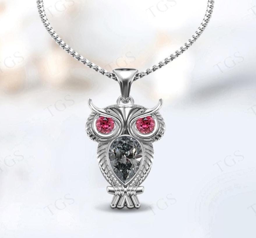 Unique Grey Spinel Necklace For Women Art Deco Tear Drop Necklace Pear Shaped Grey Spinel Multi Gemstone Pendant For Her Anniversary Gift
