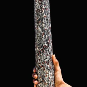 Ruby Spinel in Matrix Obelisk: Faceted Crystal Healing Tower Ruby Spinel in Matrix Obelisk: Faceted Crystal Healing Tower