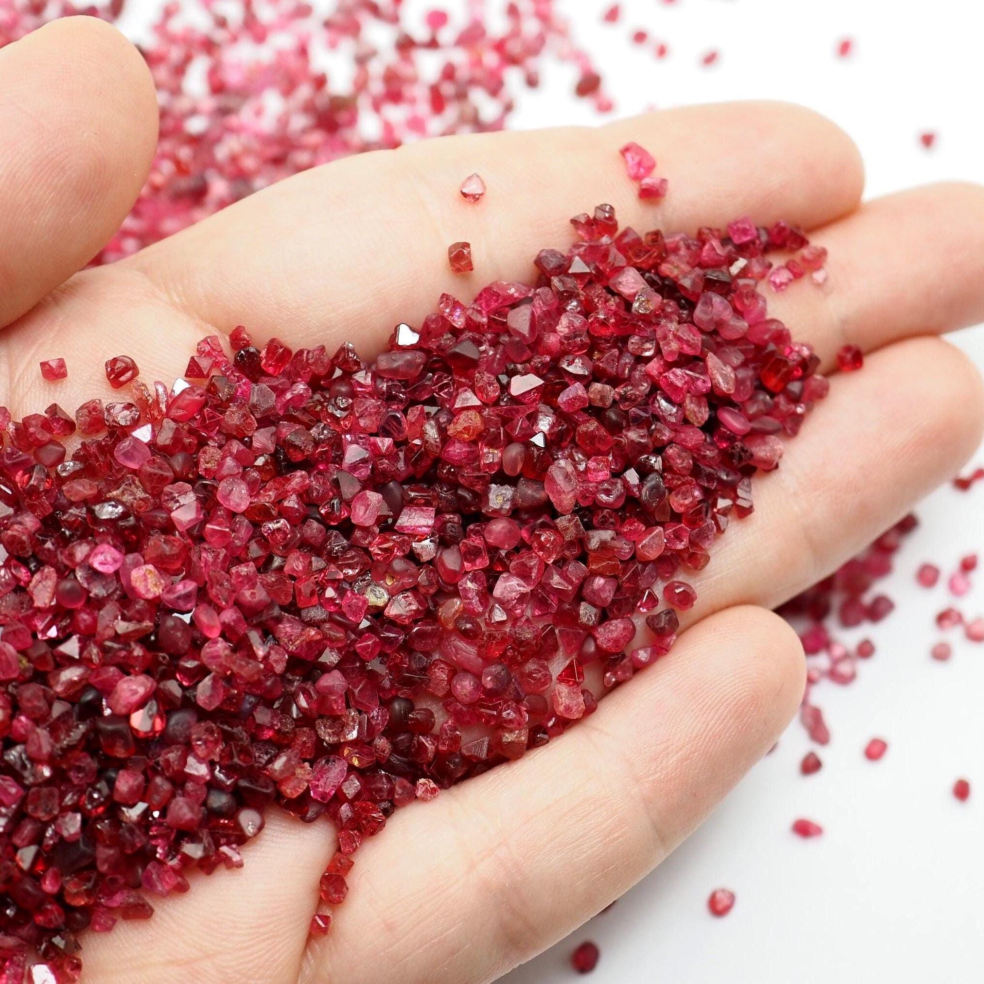 Raw Spinel Crystals 1ct: Natural Red Pink Gems From Burma