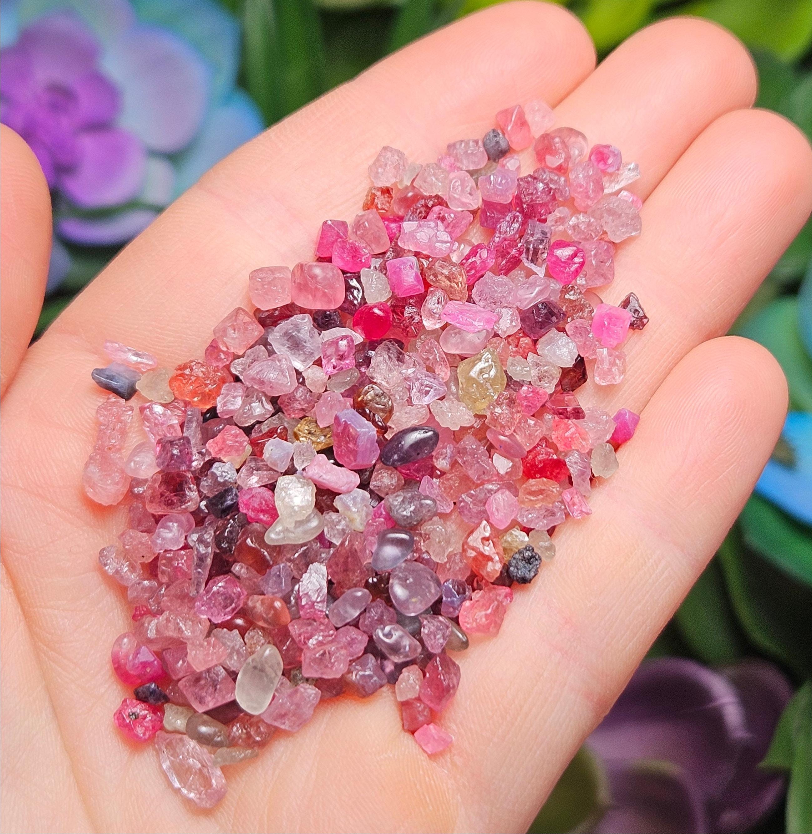 Raw Spinel Crystals: Red & Pink Gemstone Lot