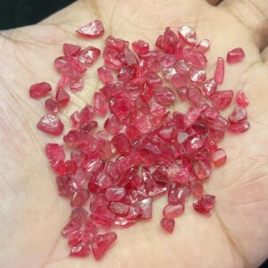 Natural Red Spinel Rough Lot | Transparent Raw Specimen 5-7mm Natural Red Spinel Rough Lot | Transparent Raw Specimen 5-7mm