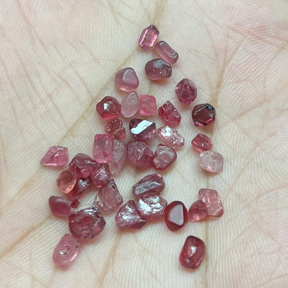 Natural Red Spinel Rough Lot | Transparent Raw Specimen 4.2g 4-6mm
