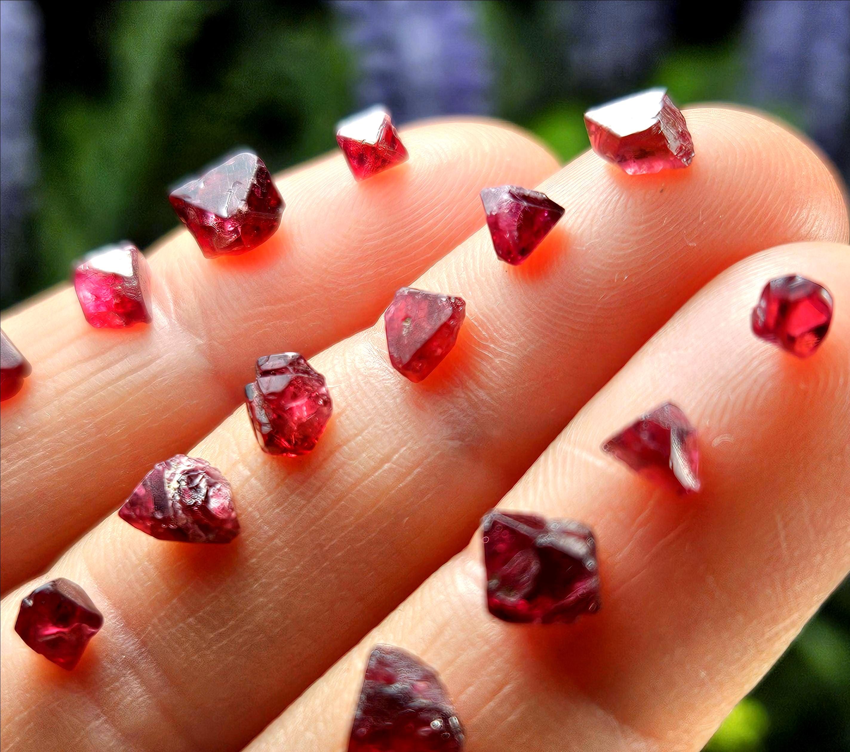 Red Spinel Crystal Specimen: Burmese Raw Gemstone